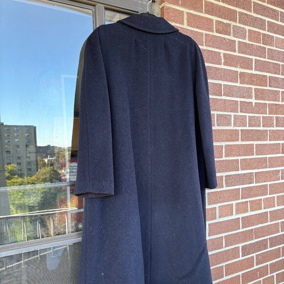 Vintage Golden Gate Deutsch Wool Tirol Blue Trench Coat Jacket sz XL - Picture 4 of 14